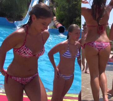 Two Teen Sisters In Bikini