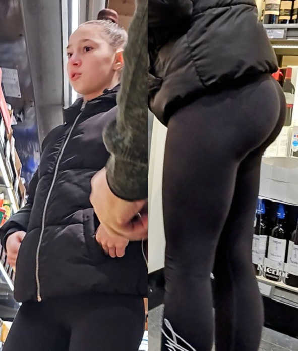 Black Leggings Teenie Amazing Ass