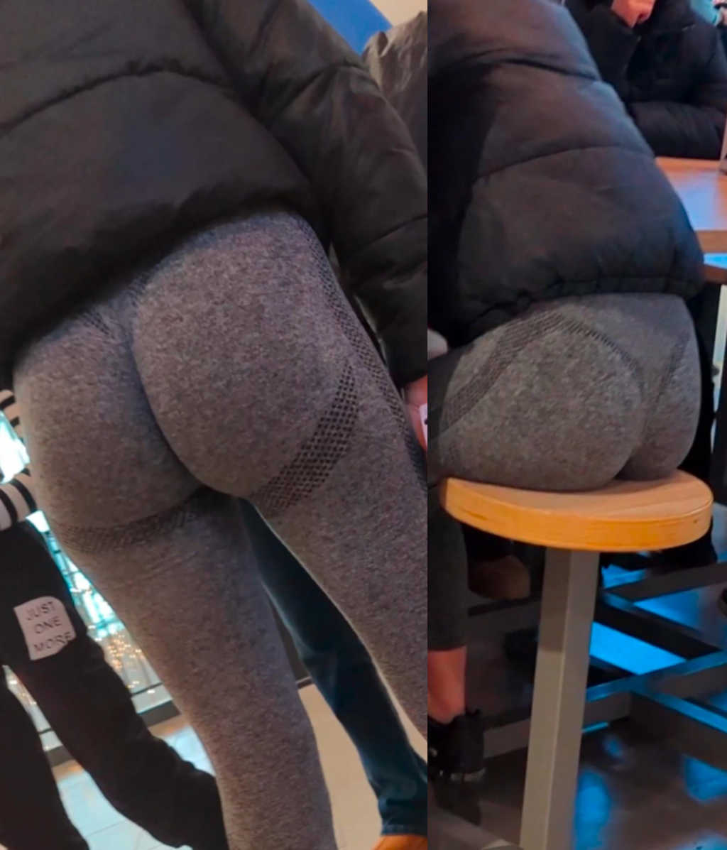 Teen In Grey Leggings Ass
